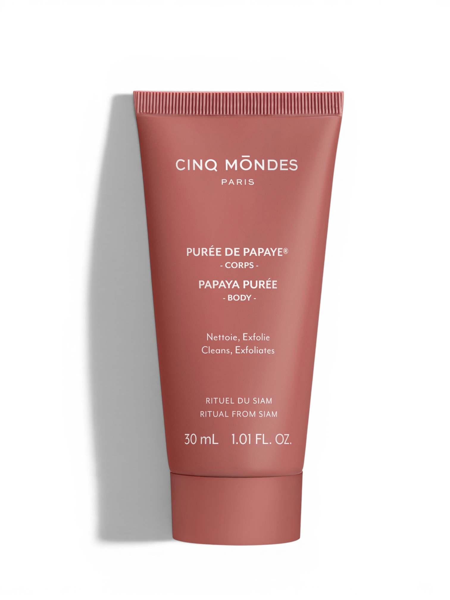 Purée de papaye Cinq Mondes gel douche exfoliante corps