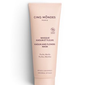 masque kaolin et fleurs cinqq mondes